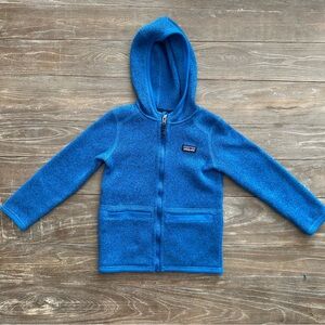 Patagonia Boys Blue Better Sweater Full Zip Jacket with Hood